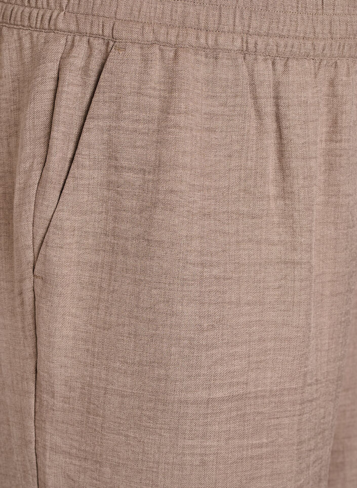 Shorts mit Taschen und hoher Taille, Braun, Packshot image number 2