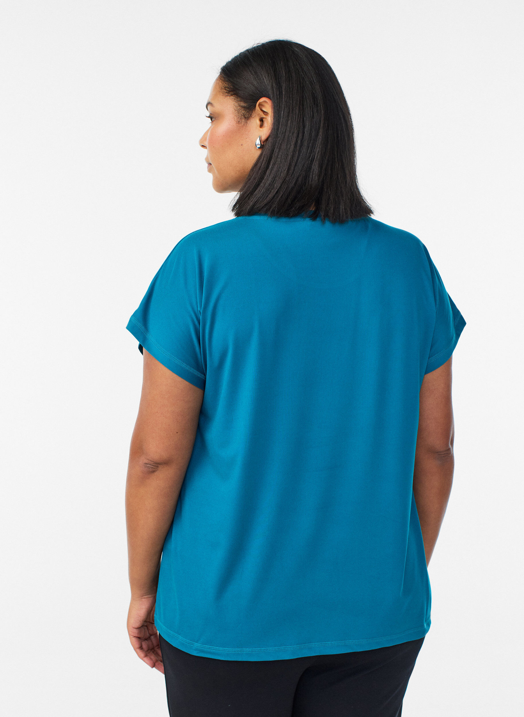 Zizzi Einfarbiges Trainings-T-Shirt, Gr&uuml;n, Model image number 2