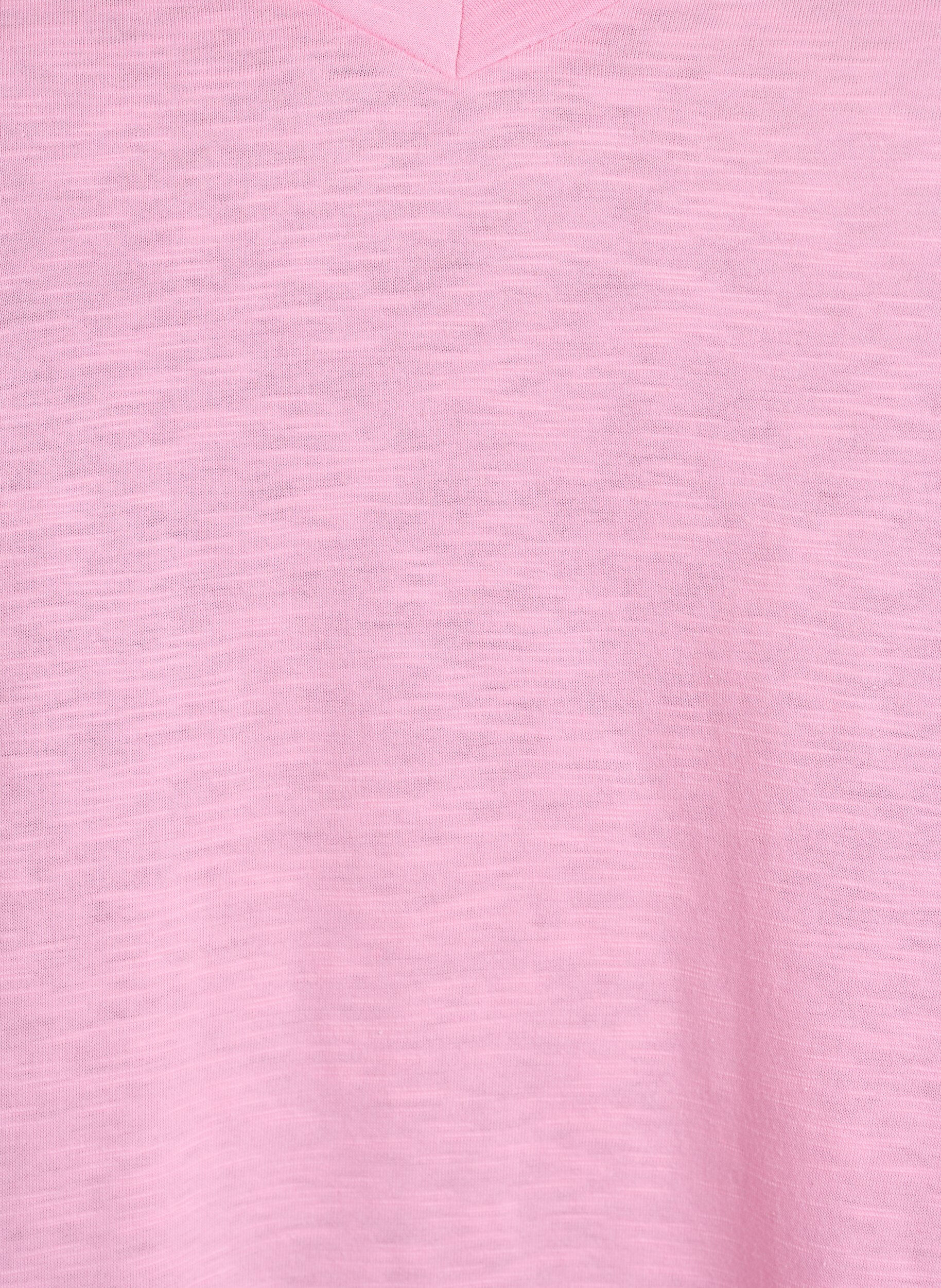 ZizziT-shirt basique &agrave; manches courtes et col en V, Rose, Packshot image number 2