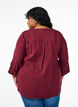 Blouse en mousseline de coton avec broderie anglaise, Bordeaux fonc&eacute;, Model image number 2