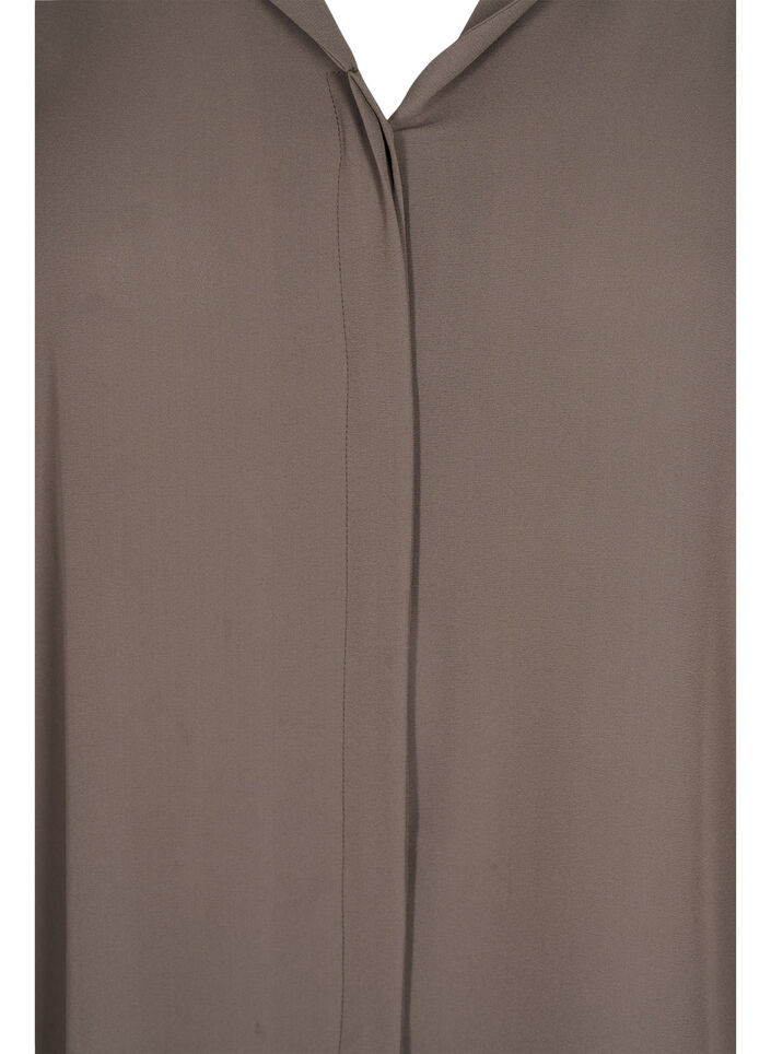 Unifarbenes Hemd mit V-Ausschnitt, Falcon, Packshot image number 2