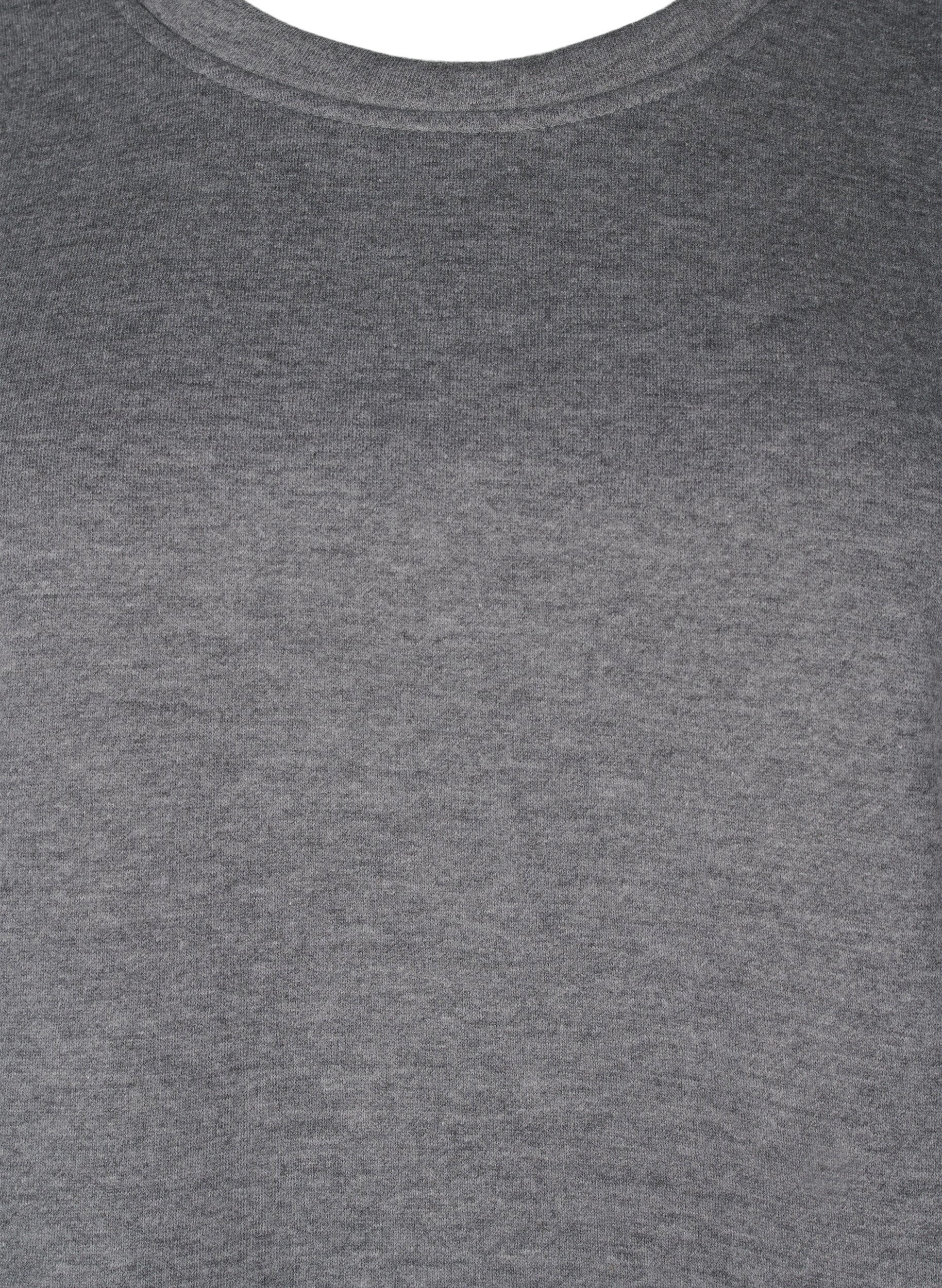 Zizzi Sweat-shirt avec coutures contrast&eacute;es, Medium Grey M&eacute;l, Packshot image number 2