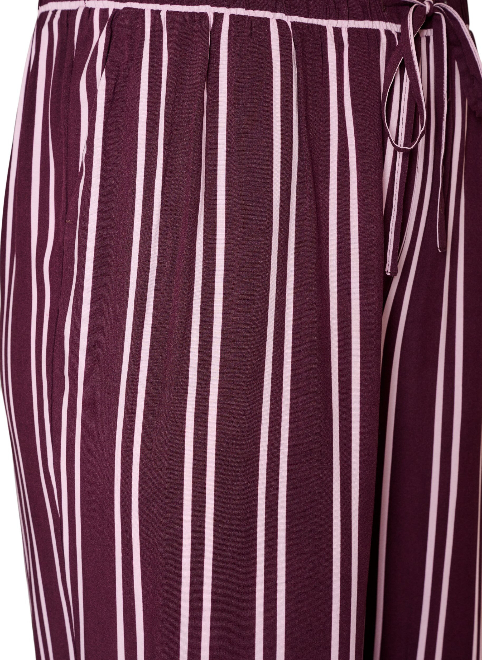 ZizziBas de pyjama ample &agrave; rayures, Bordeaux fonc&eacute;, Packshot image number 2