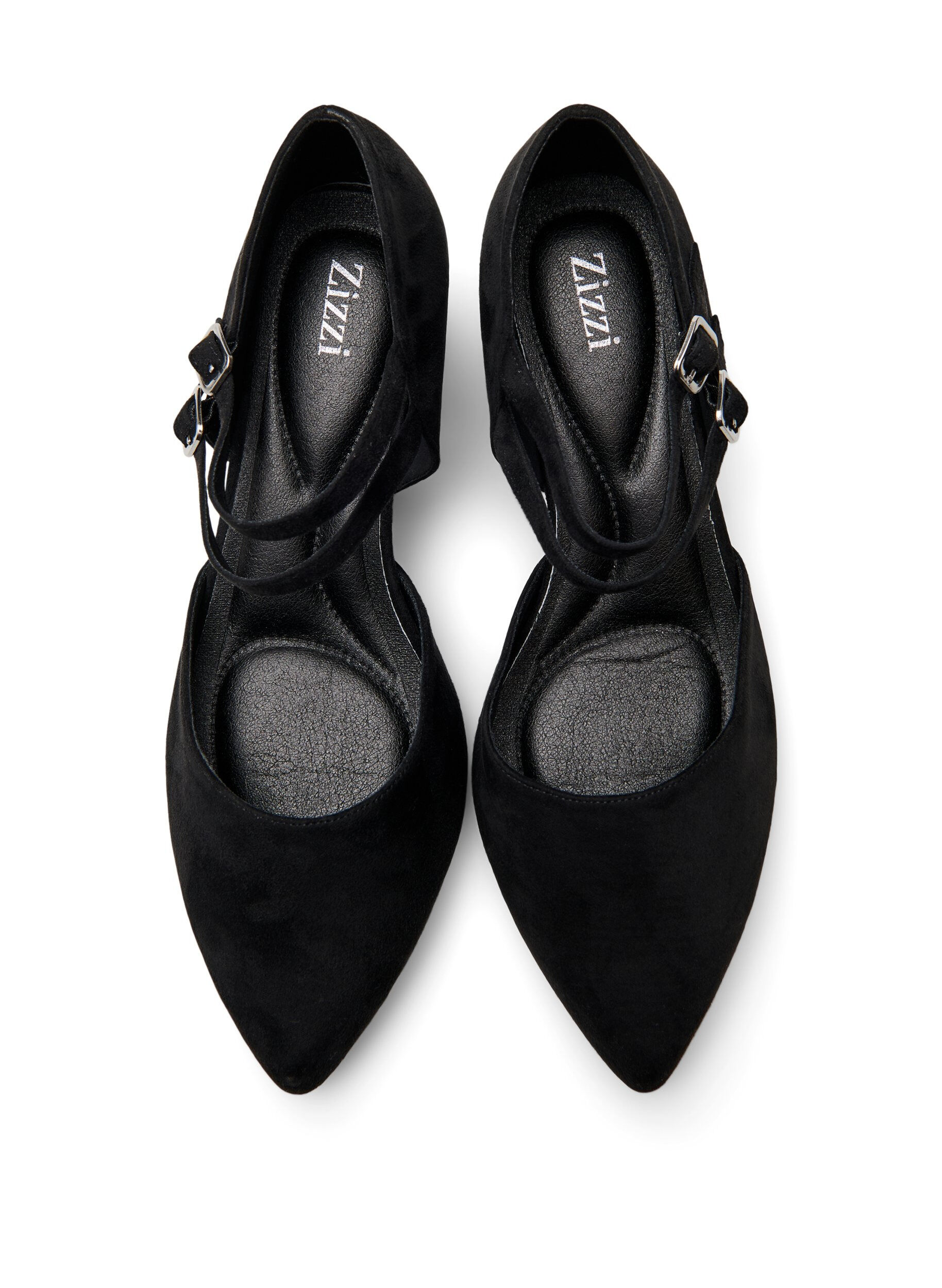 Zizzi Extra-Weite - Pumps mit doppelten Riemen, Schwarz, Packshot image number 2