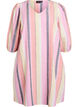 Robes courtes en lin et viscose &agrave; manches 3/4, Jaune, Packshot image number 0