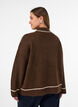 Strickpullover mit Rollkragen und Kontraststreifen, Braun, Model image number 2