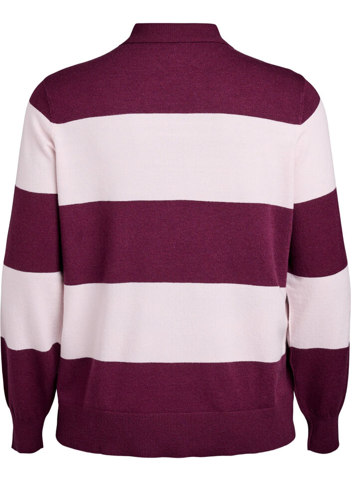 Chemisier en maille avec col, Bordeaux, Packshot image number 1