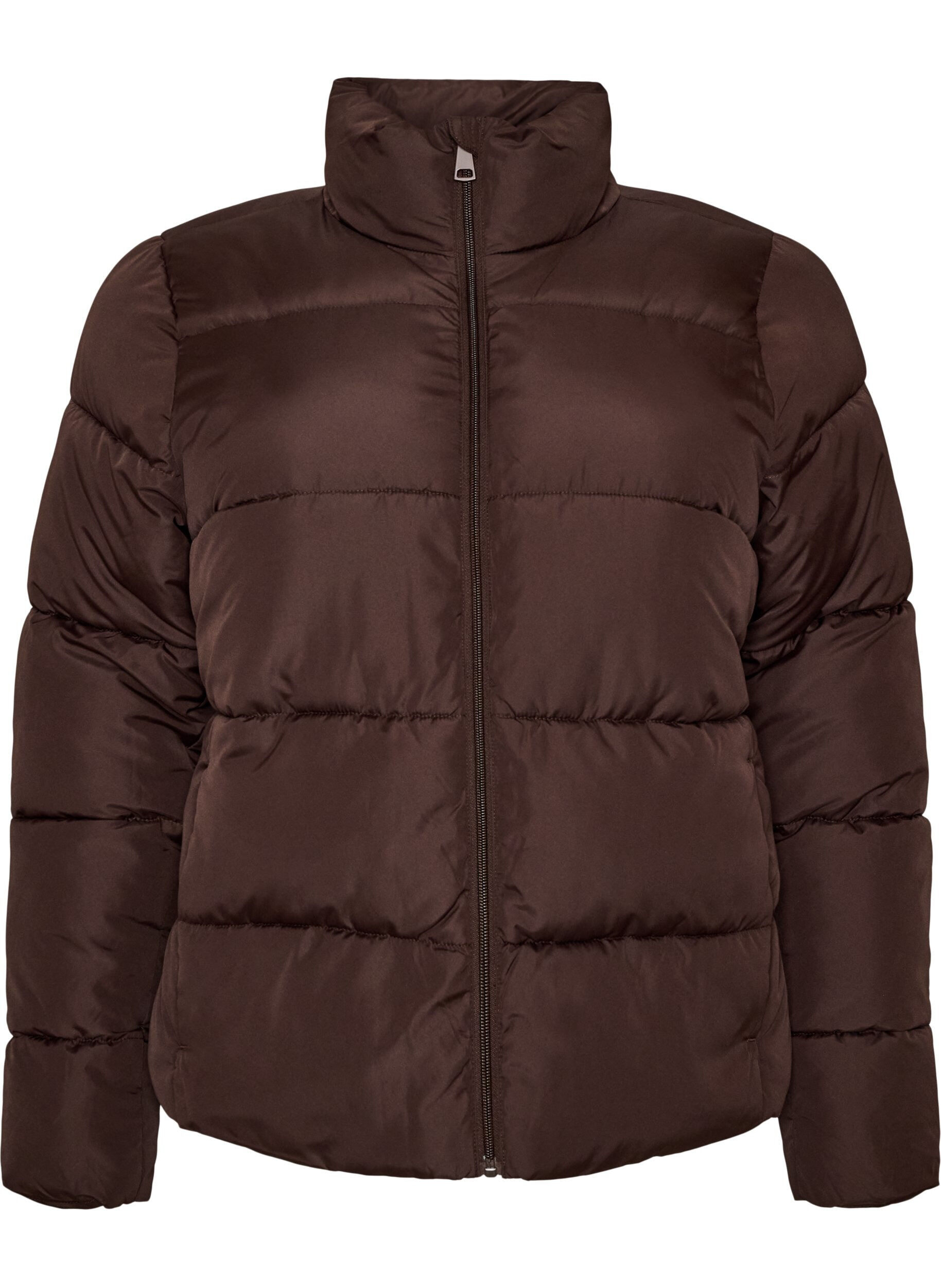 ZizziDoudoune courte avec col montant, Marron, Packshot image number 0
