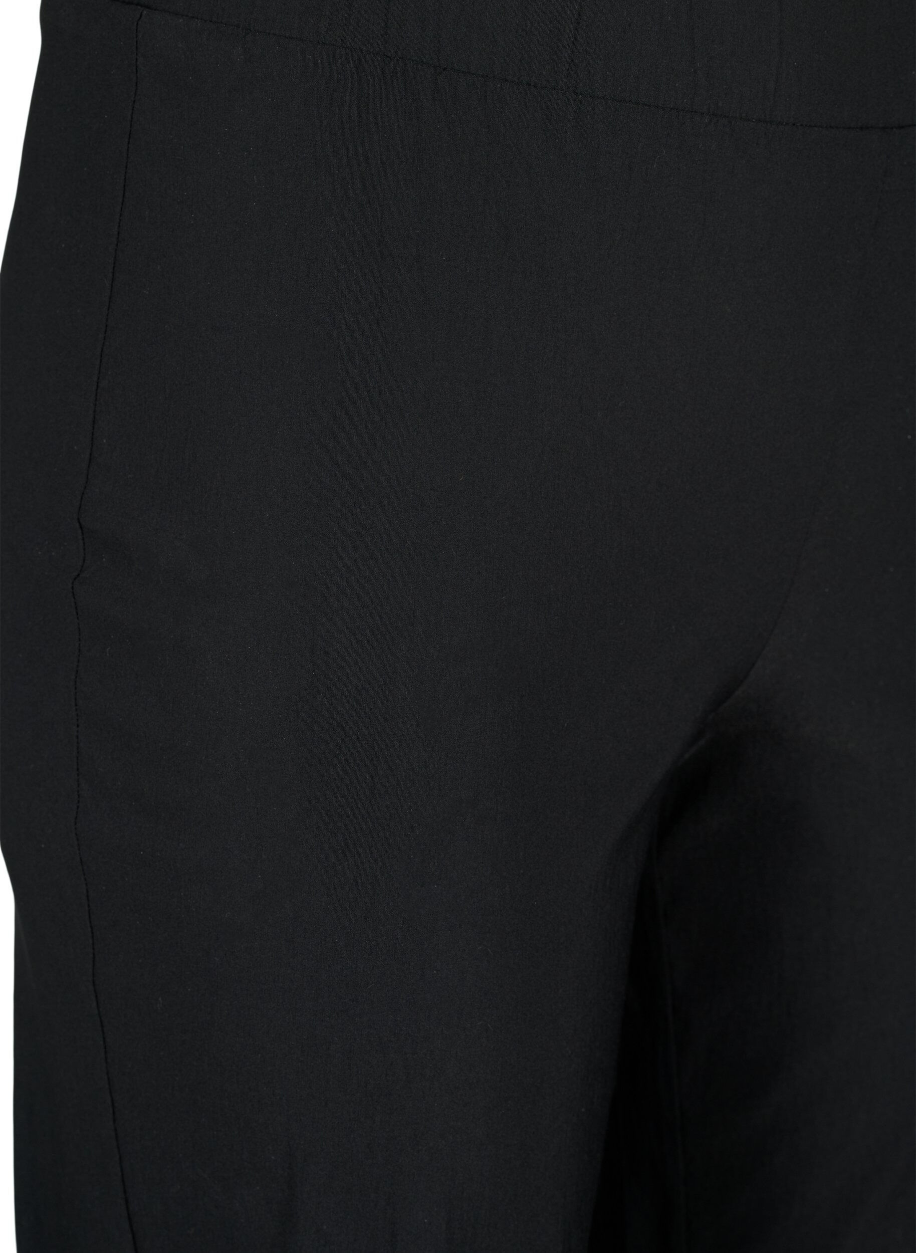 Zizzi Pantalon extensible en viscose, Noir, Packshot image number 2