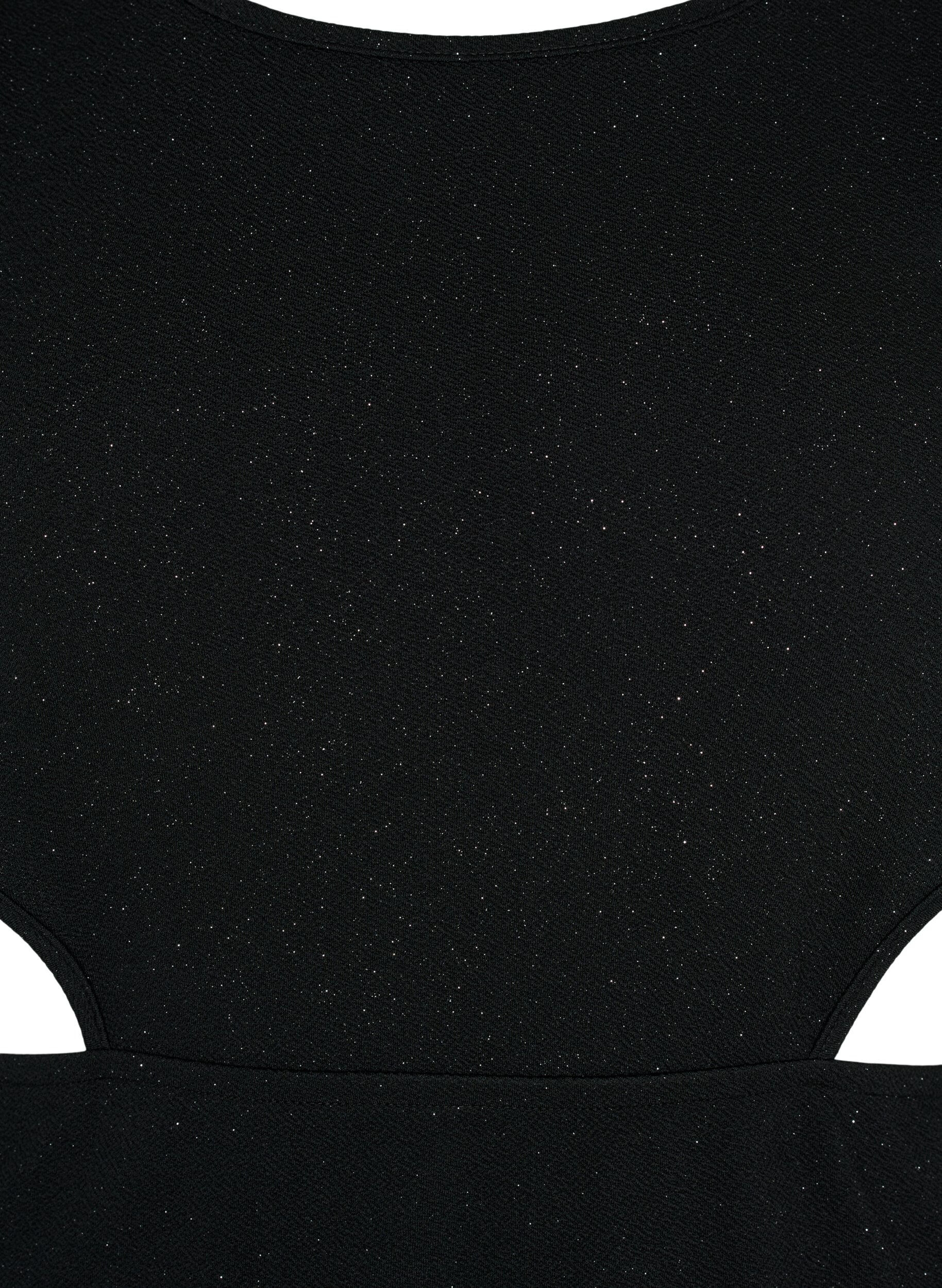 Zizzi Robe sans manches avec d&eacute;coupe, Black, Packshot image number 2