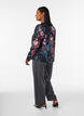 Pantalon ample en jersey taille haute, Gris anthracite, Model image number 1