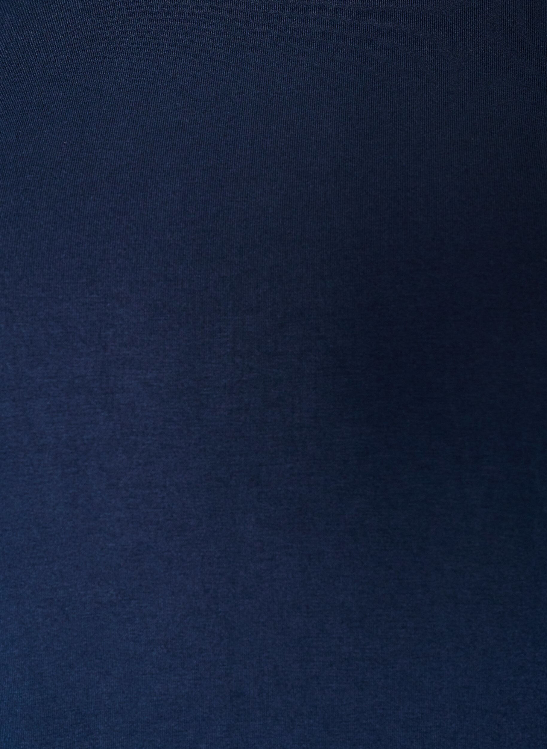 ZizziBlouse en jersey avec des manches ballon au coude, Bleu, Packshot image number 2
