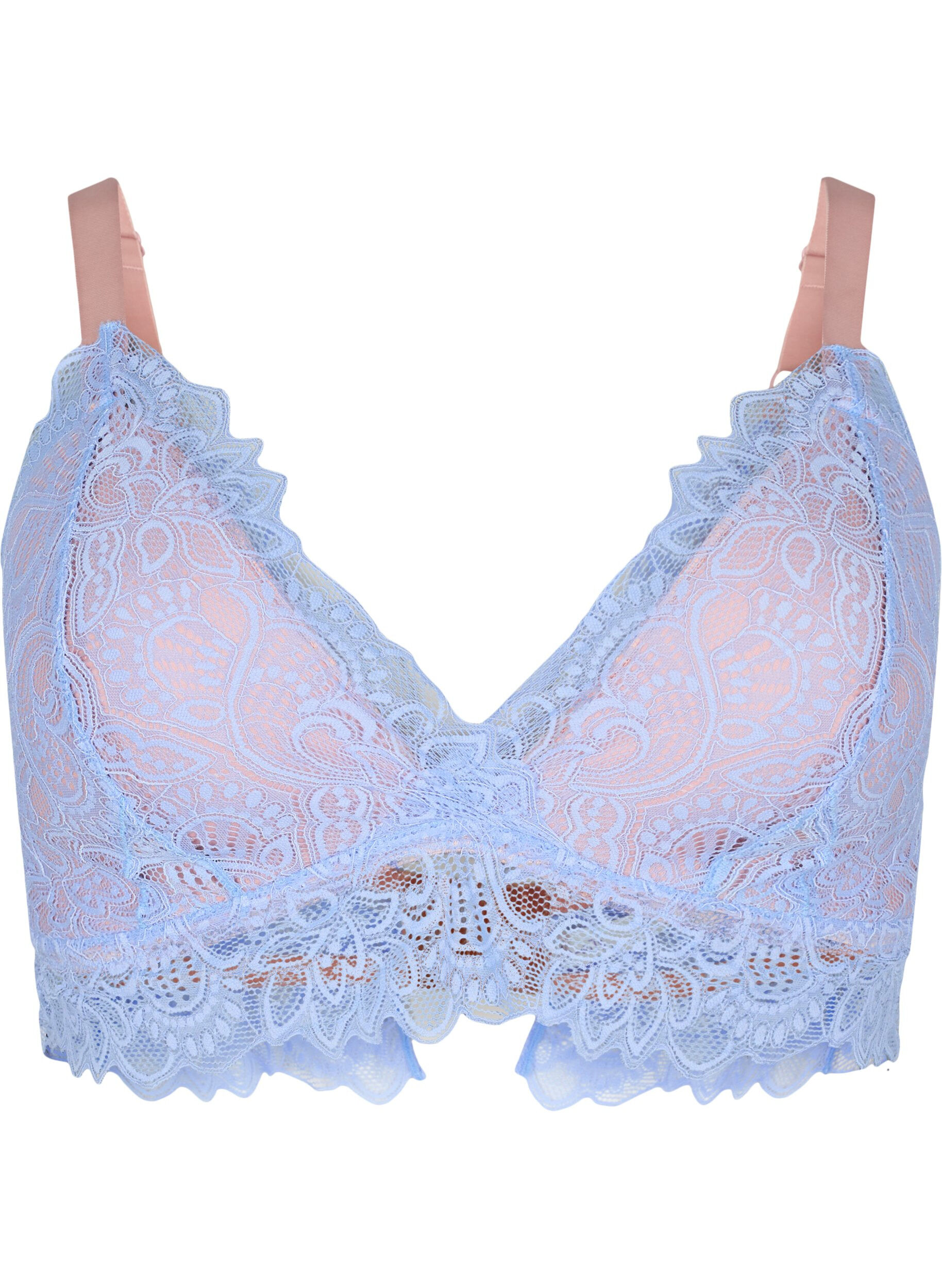 Zizzi Bralette mit Spitze und weicher Polsterung, Serenity, Packshot image number 0