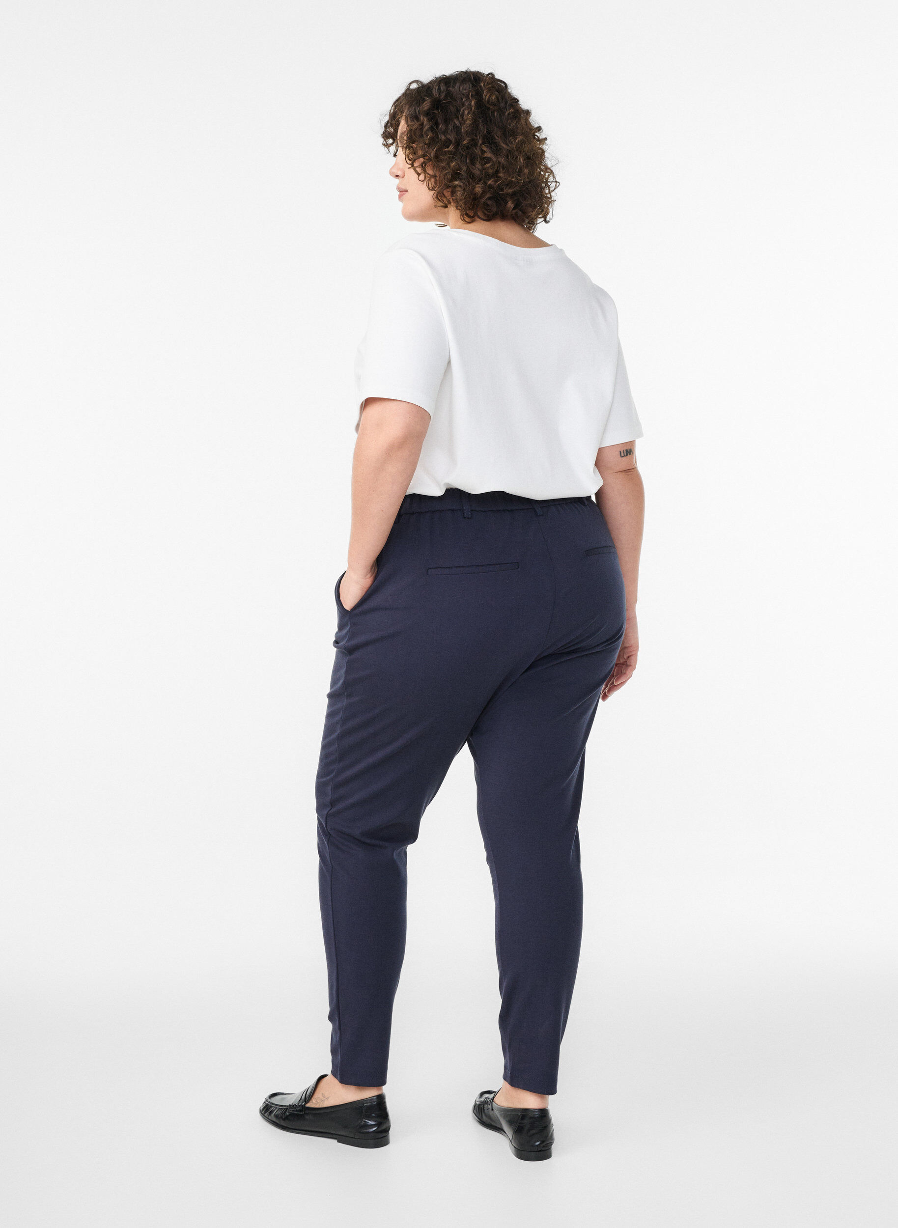 ZizziCropped Maddison Hose, Blau, Model image number 1