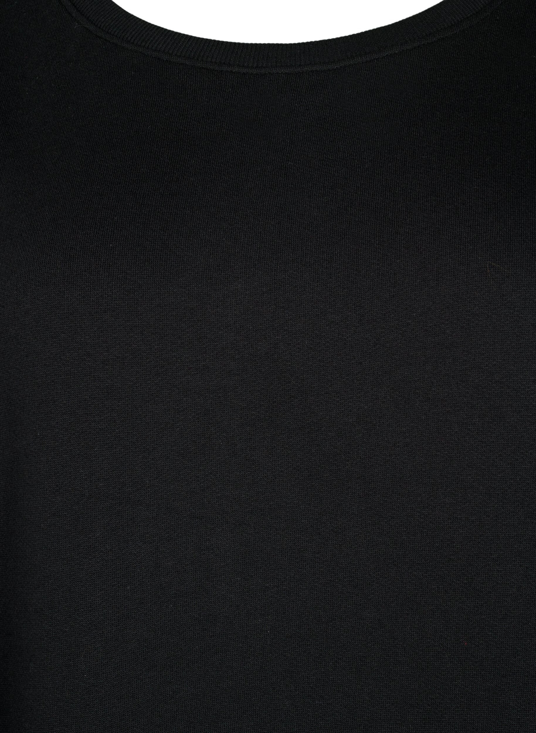 Zizzi Sweater Tunika mit Kordel Details, Black, Packshot image number 2