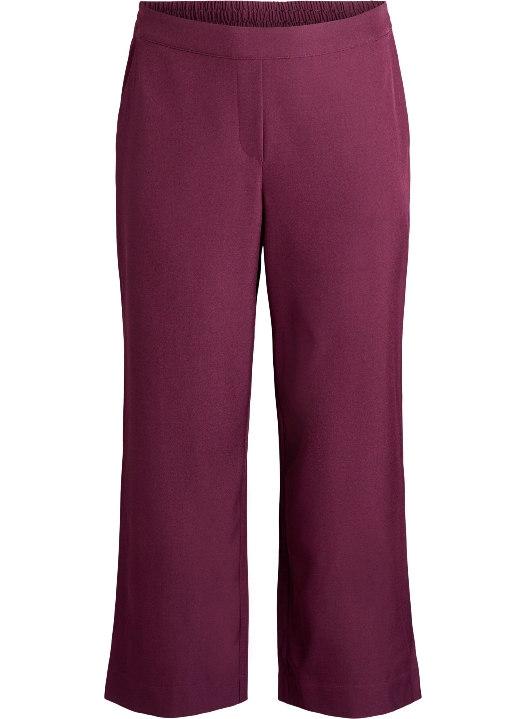 ZizziLockere Hose mit Taschen, Dunkles Bordeaux, Packshot image number 0