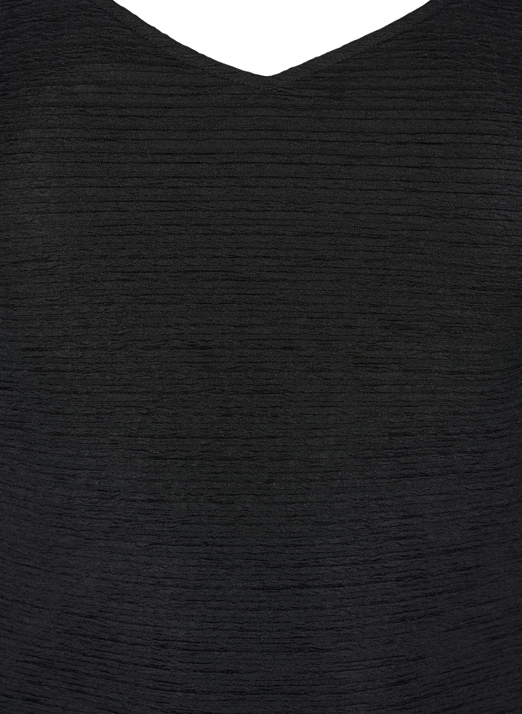 Zizzi &Auml;rmelloser Body mit Struktur, Black, Packshot image number 2