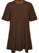 Robe courte coupe &eacute;vas&eacute;e avec des rayures paillet&eacute;es, Marron, Packshot image number 0