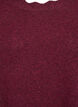 Blouse en maille &agrave; bords ondul&eacute;s, Bordeaux fonc&eacute;, Packshot image number 2