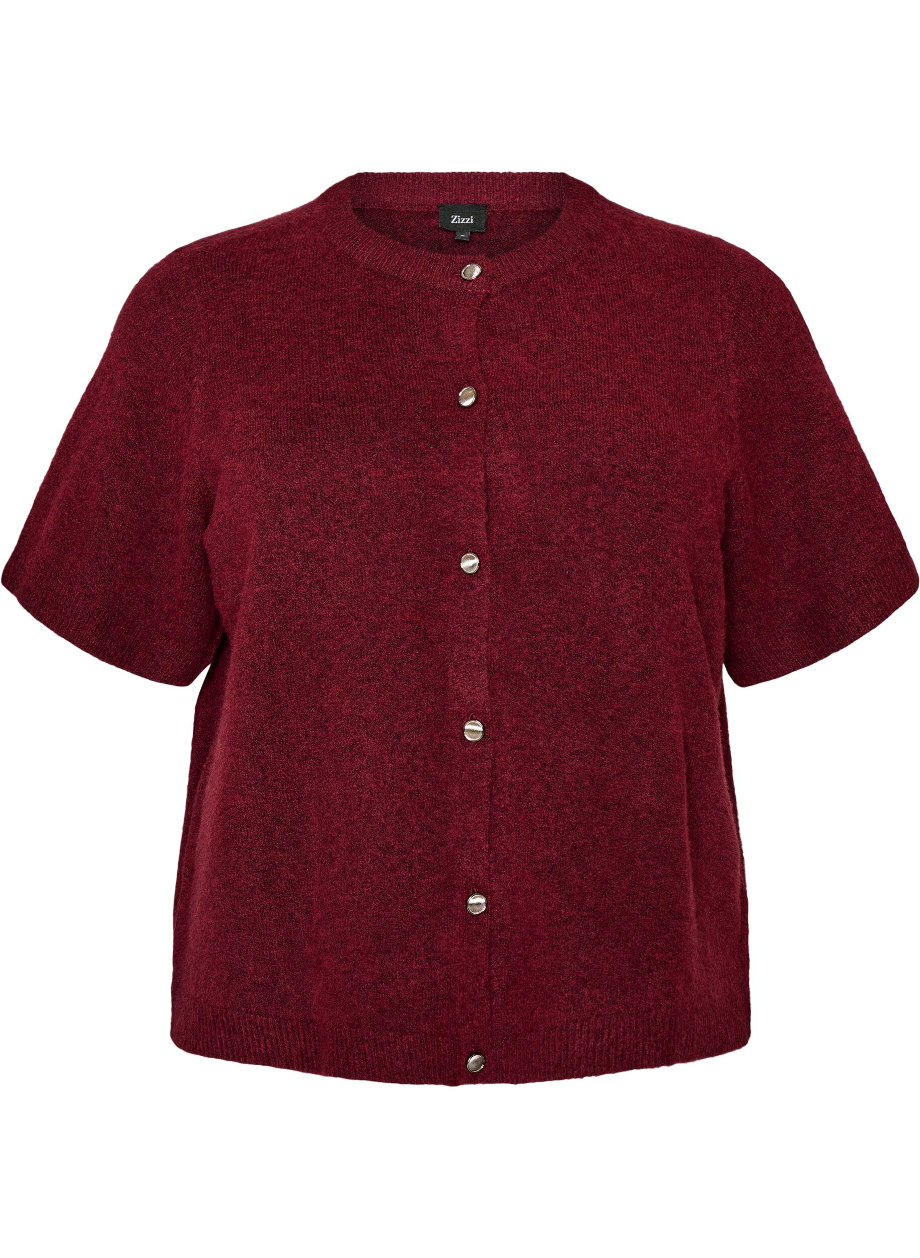 Strickjacke mit kurzen &Auml;rmeln
