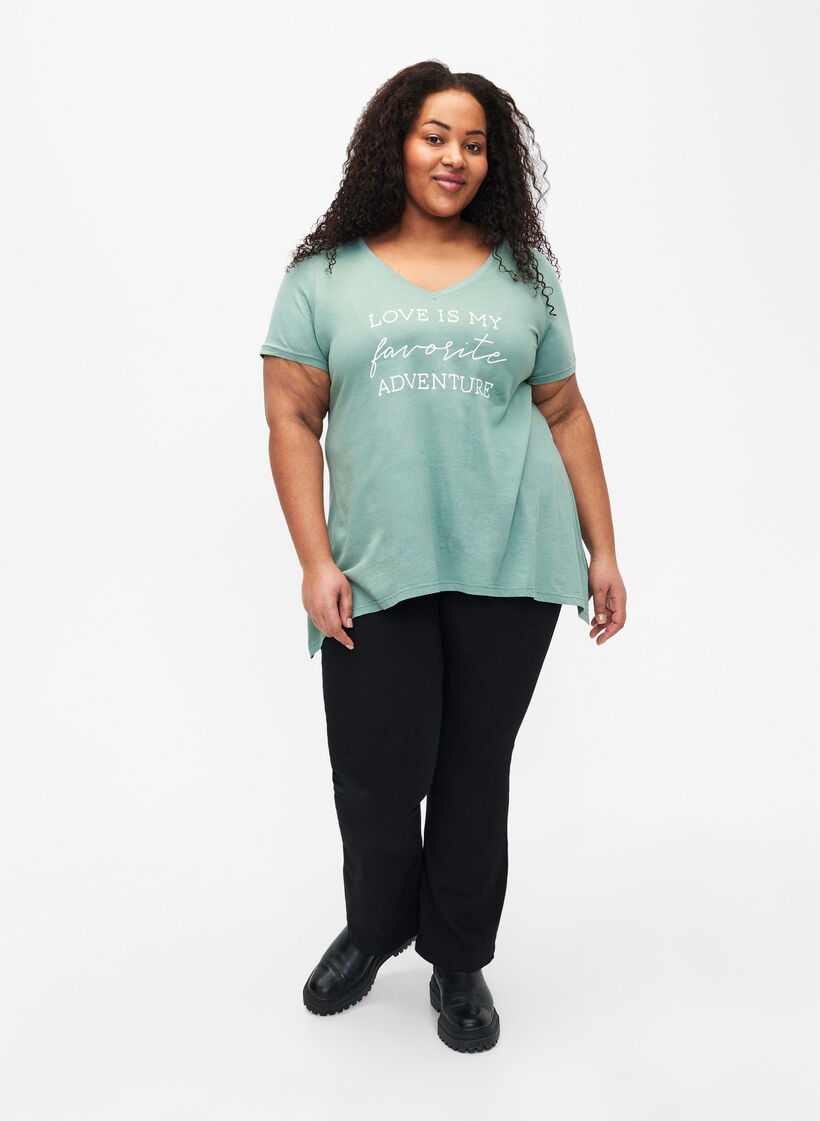 T-shirt en coton à manches courtes, Chinois G. W. Love, Model image number 2