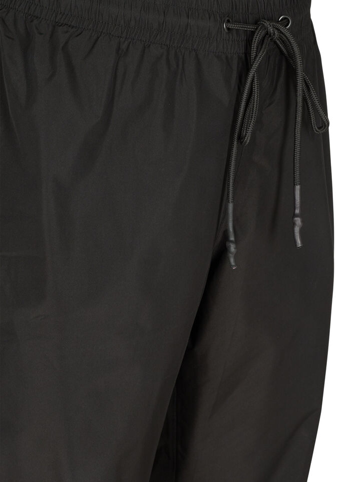 Regenhose mit Gummibund und Schnüren, Black, Packshot image number 2