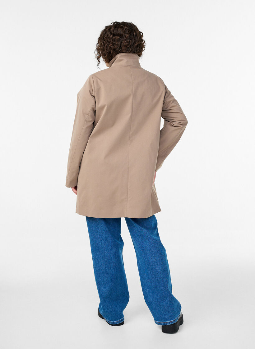 Veste de printemps hydrofuge avec coupe en A, Gris, Model image number 2