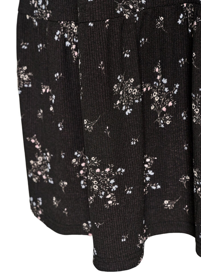 Robe &agrave; motifs avec empi&egrave;cements, Noir, Packshot image number 3