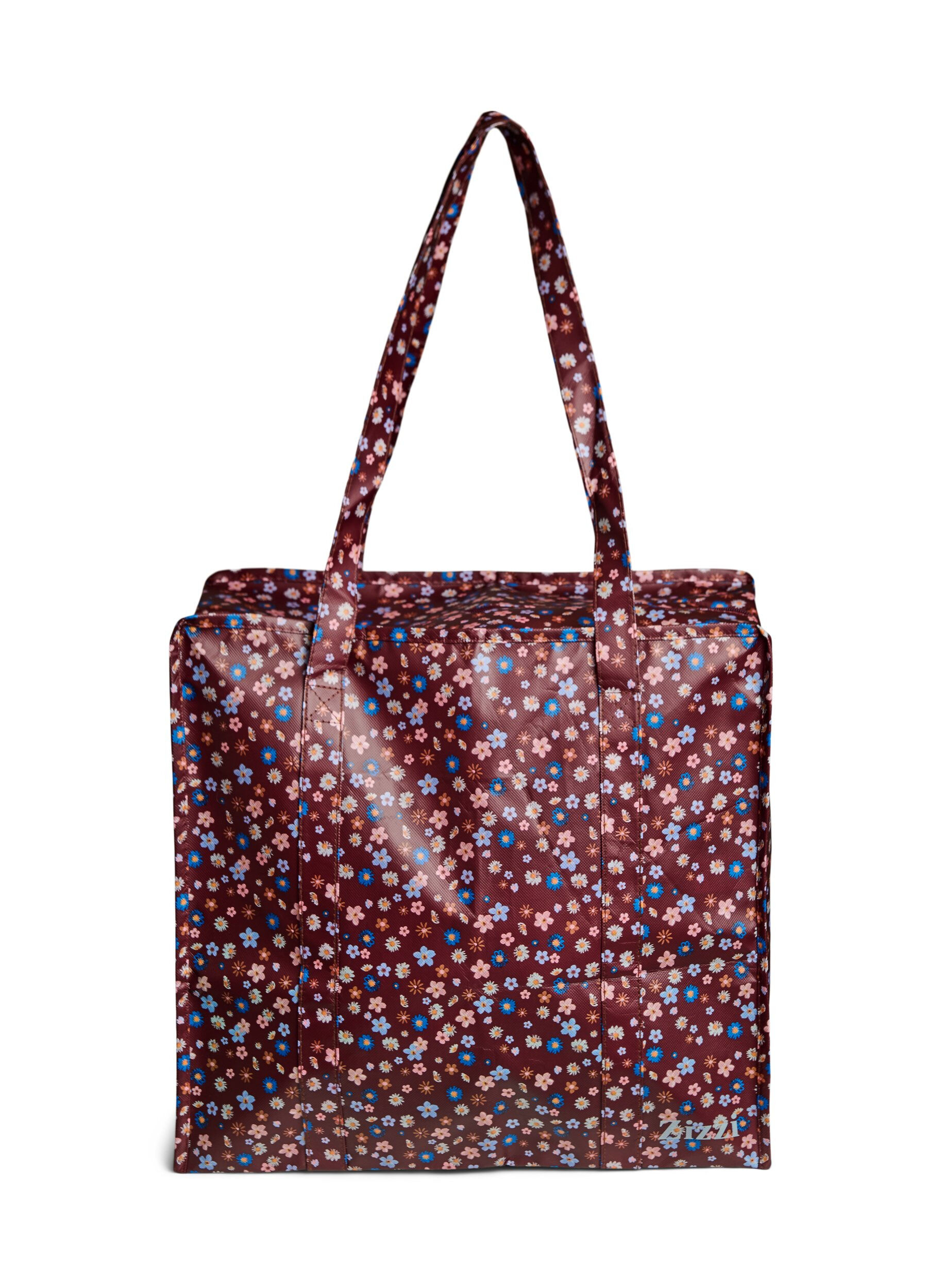 Zizzi Einkaufstasche mit Rei&szlig;verschluss, Braun, Packshot image number 0