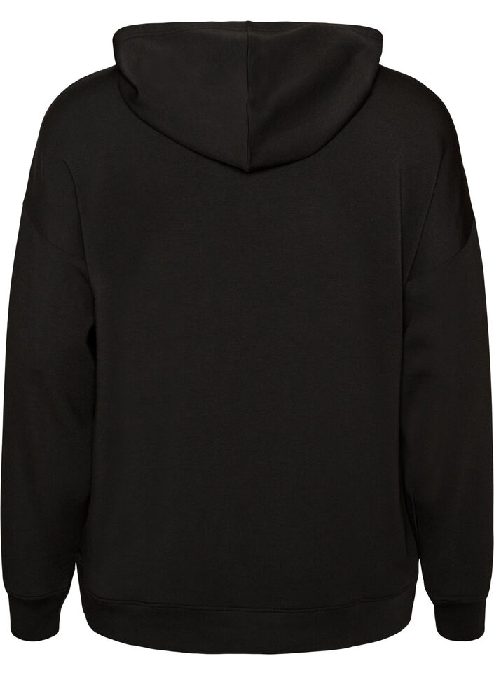 Sweat &agrave; capuche en jersey, Noir, Packshot image number 1