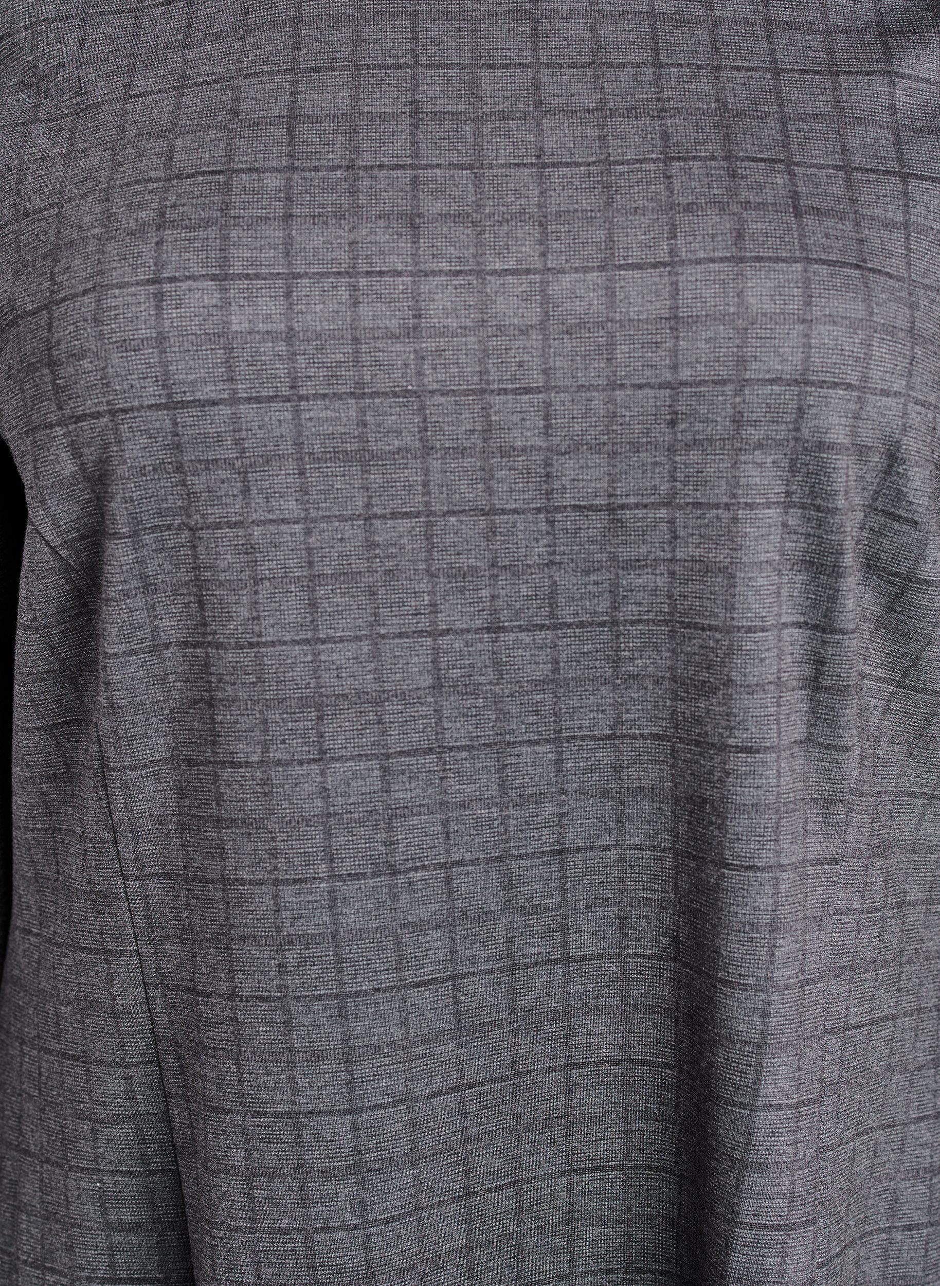 Zizzi Robe courte &agrave; carreaux et coupe &eacute;vas&eacute;e, Gris, Packshot image number 2