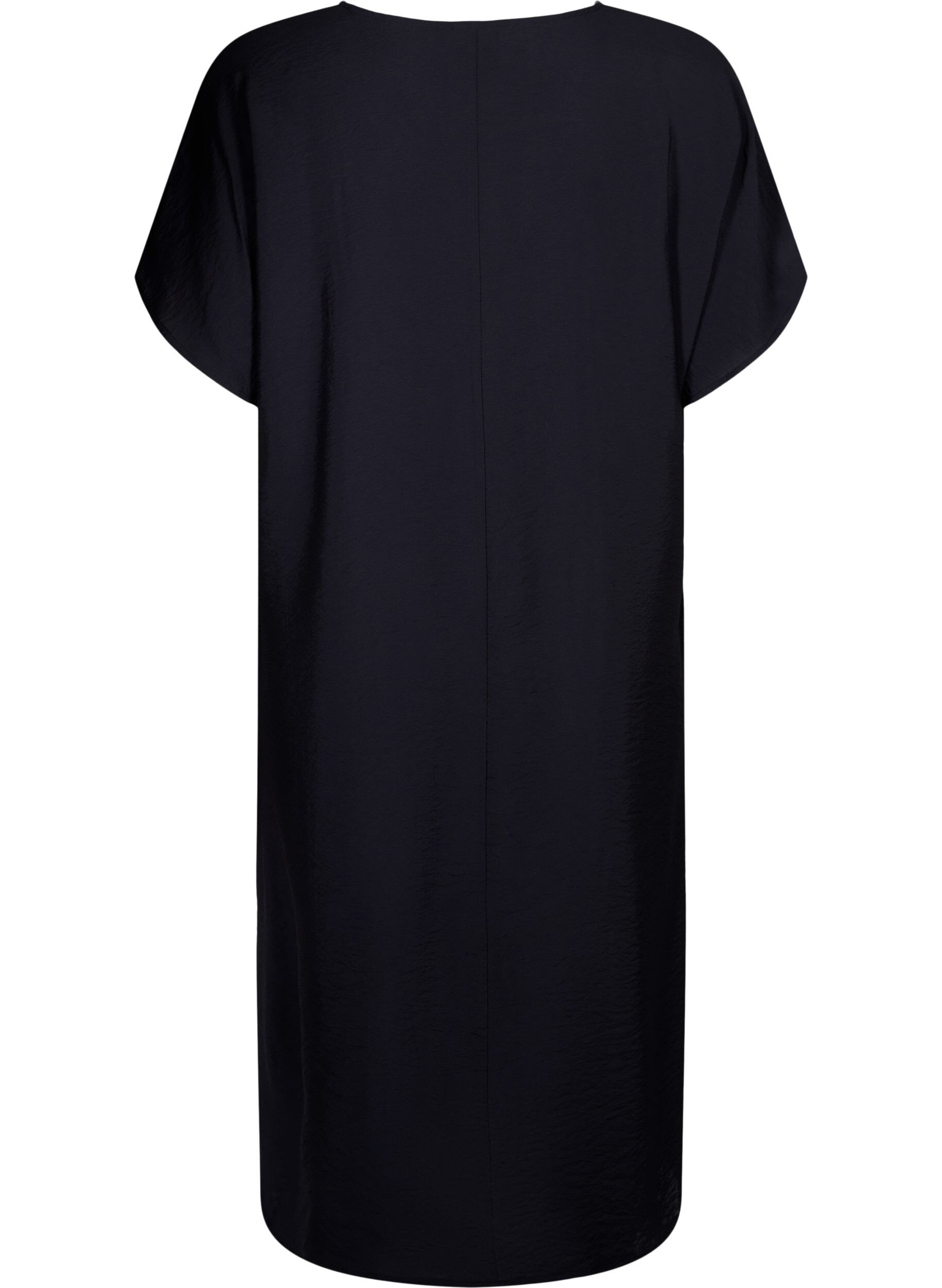 ZizziRobe &agrave; col en V en viscose, Noir, Packshot image number 1