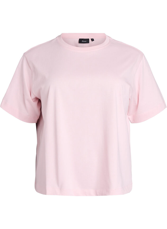 Boxy Baumwoll-T-Shirt, Pink, Packshot image number 0