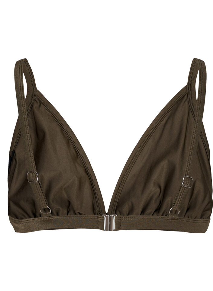 Gemustertes triangle bikini top, Beech AOP, Packshot image number 1