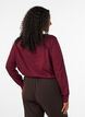 Langarmshirt mit V-Ausschnitt und Kn&ouml;pfen, Rot, Model image number 2