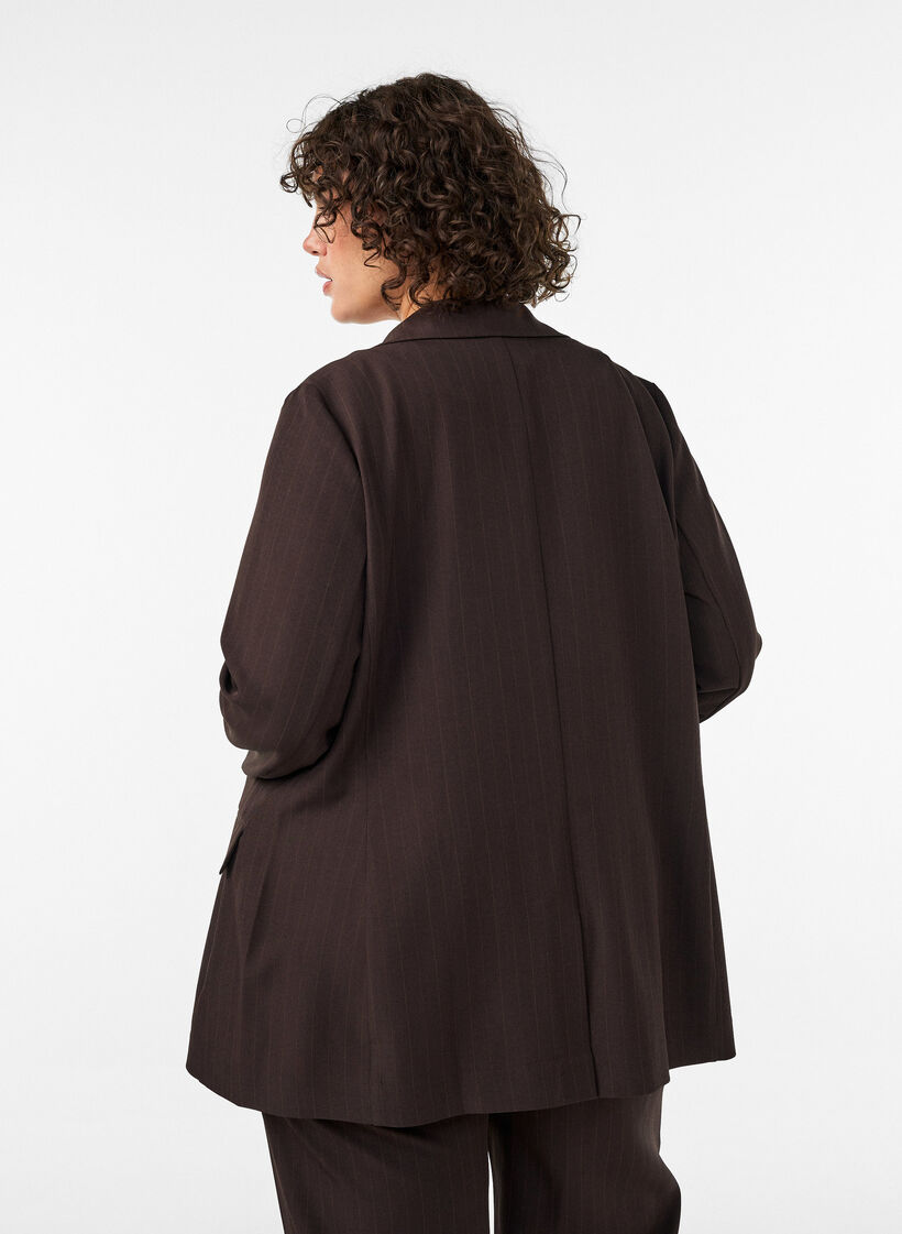 Blazer mit Taschen und Schlitzen, Braun, Model image number 2