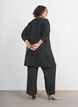 Pantalon &agrave; coupe droite en boucl&eacute;, Noir, Model image number 1