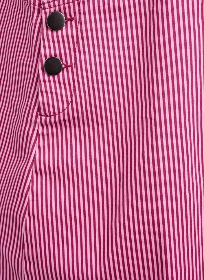 Robe salopette courte à rayures, Red Stripe, Packshot image number 3