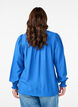 Bluse aus Viskose mit Smock und gerafften Details, Blau, Model image number 2
