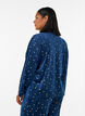 Pyjamaoberteil aus Velours mit Allover-Print, Blau, Model image number 2