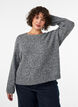 Lockerer Pullover mit Rundhalsausschnitt, Grau, Model image number 0