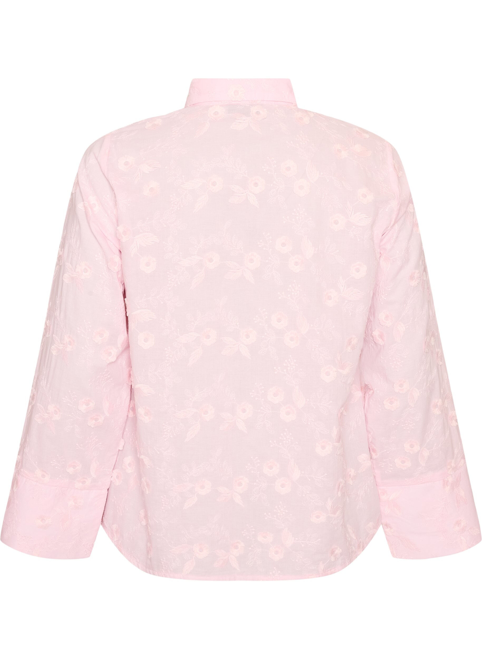 ZizziHemd mit floraler Stickerei und weiten &Auml;rmeln, Pink, Packshot image number 1