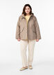 Kurze Frühlingsjacke mit abnehmbarer Kapuze, Beige, Model image number 1