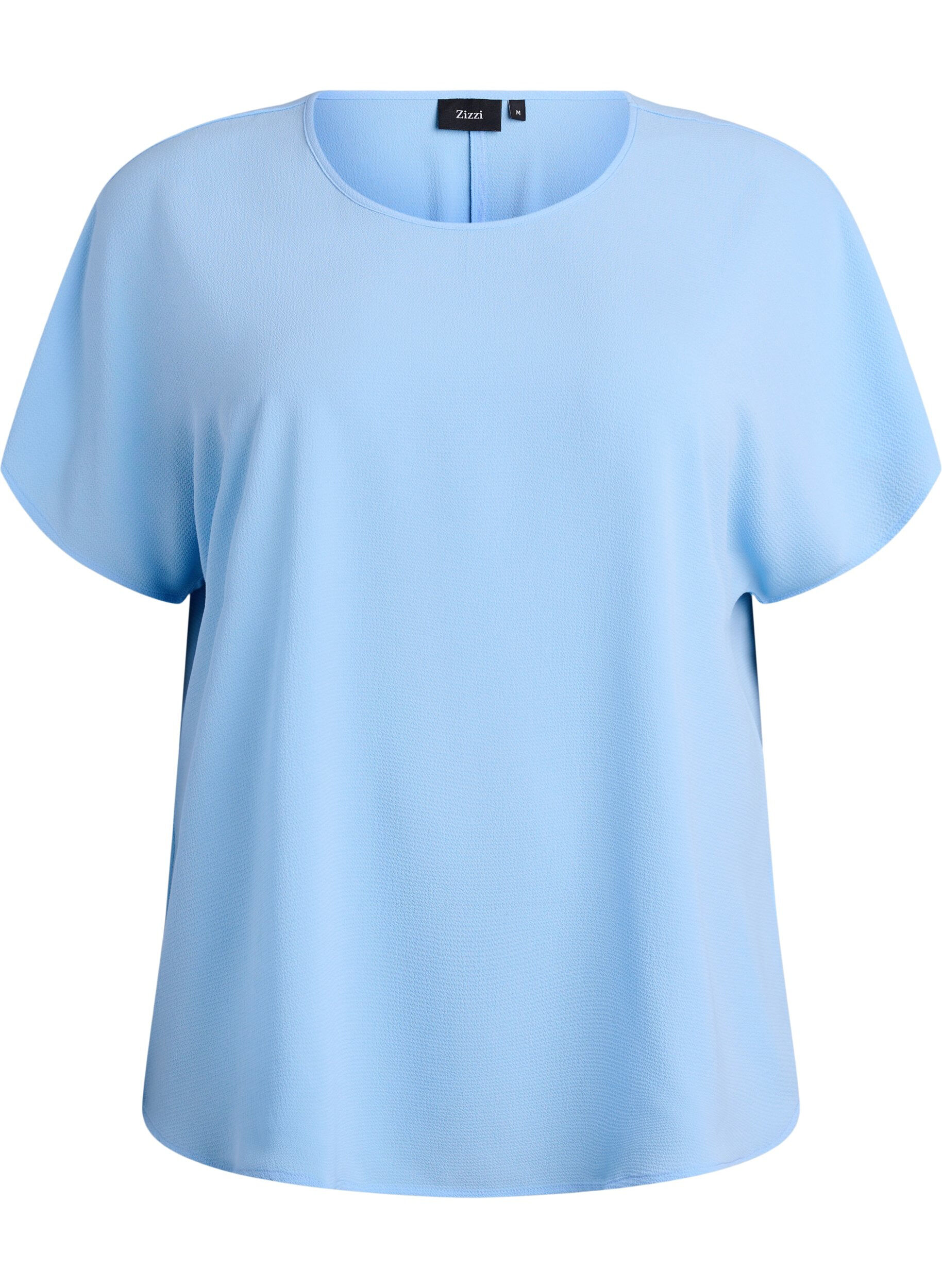 Blouse &agrave; manches courtes et encolure ronde