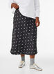 Jupe midi en satin, Noir, Model image number 2