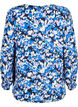 FLASH - Blouse à manches longues avec imprimé et smock, Blue Purple Flower, Packshot image number 1