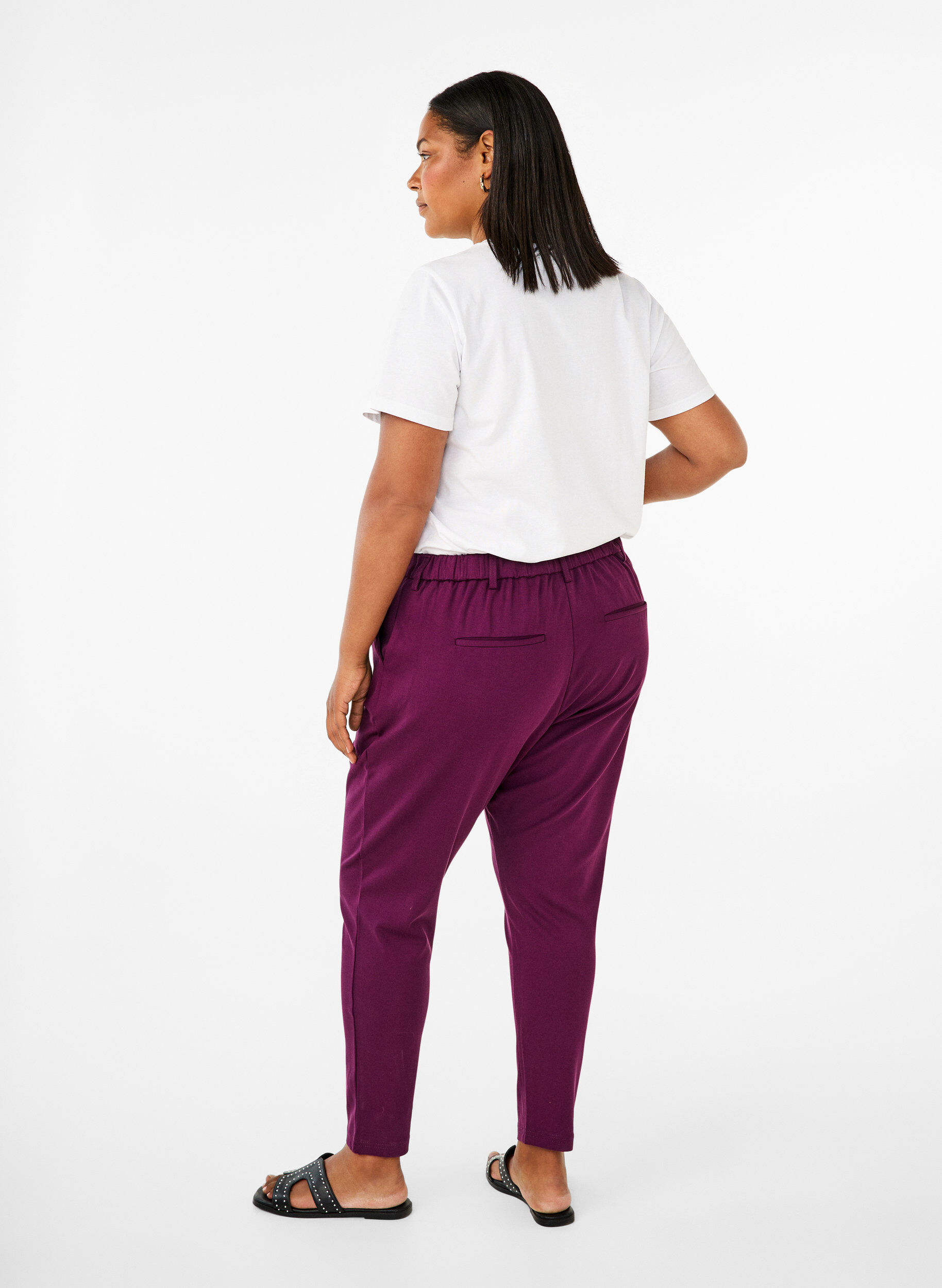Zizzi Cropped Maddison-Hose, Lila, Model image number 1