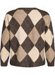 Cardigan argyle avec strass, Marron, Packshot image number 1