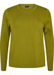T-shirt basique &agrave; manches longues et col rond, Vert Kaki, Packshot image number 0
