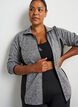 Trainingsjacke mit Kontrasteins&auml;tzen und hohem Kragen, Grau, Model image number 0